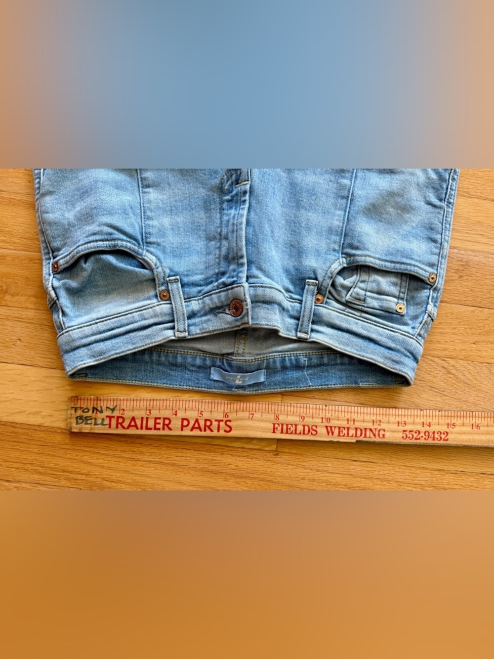 7 for All Mankind stretch denim skinny cropped ankle jeans women’s 28 - Picture 3 of 10
